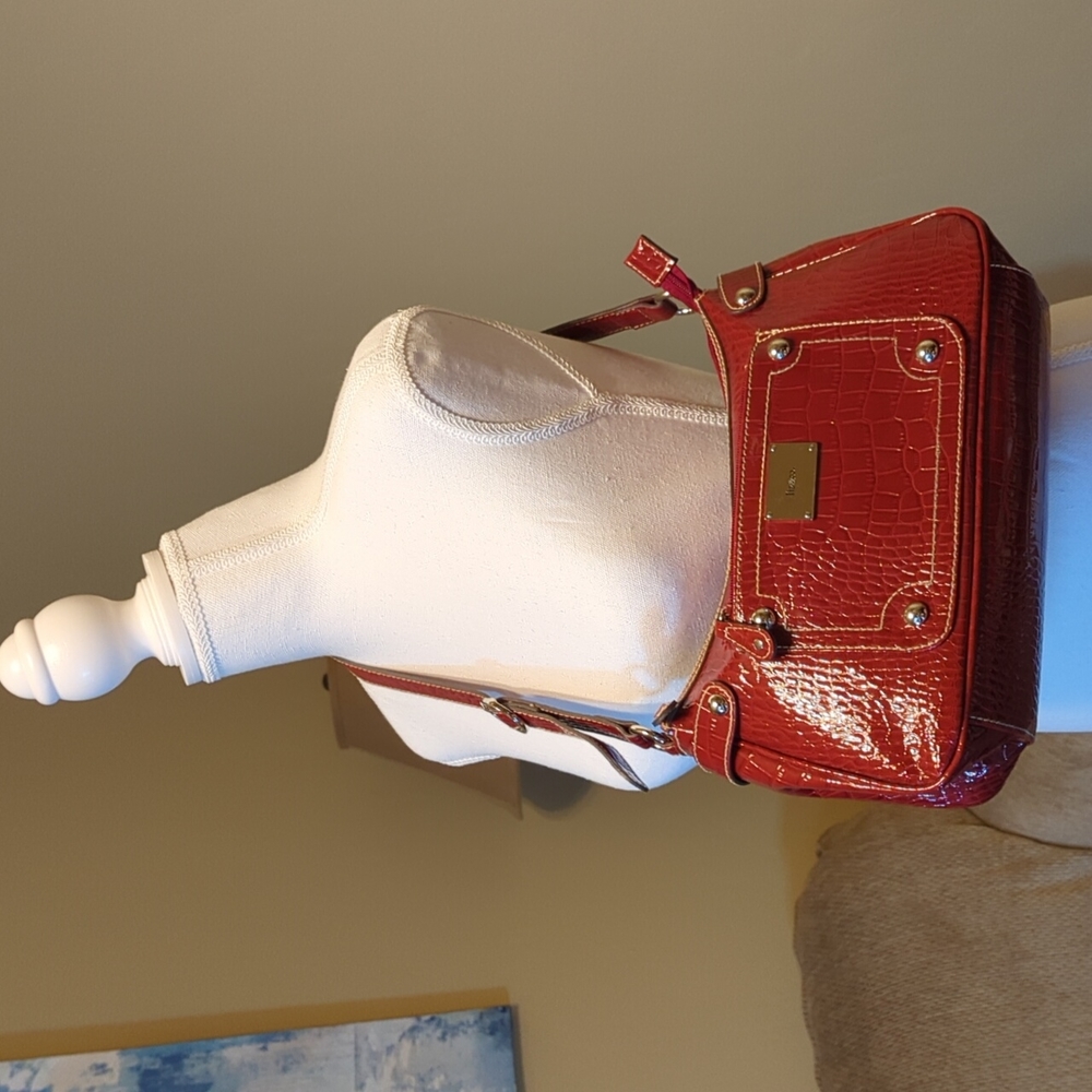 Liz & Co. Bags Liz And Company Red Snakeskin Patent Leather Purse